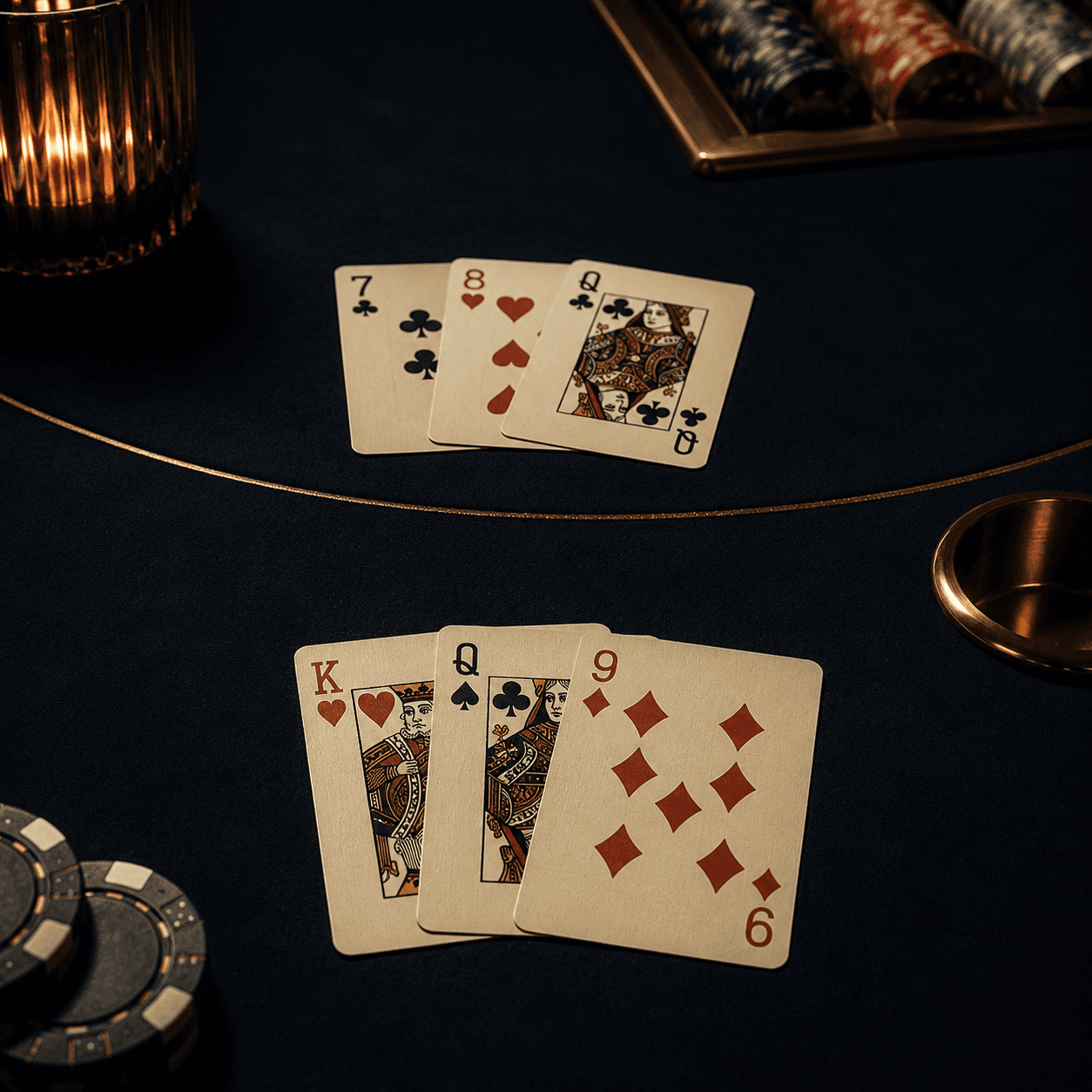 Three Card Poker table illustration