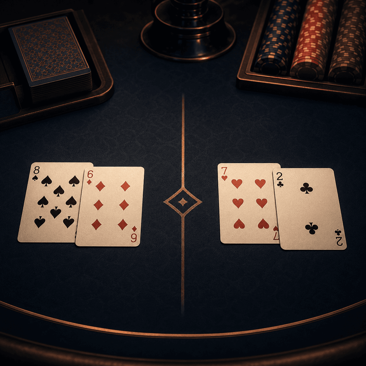Baccarat table illustration