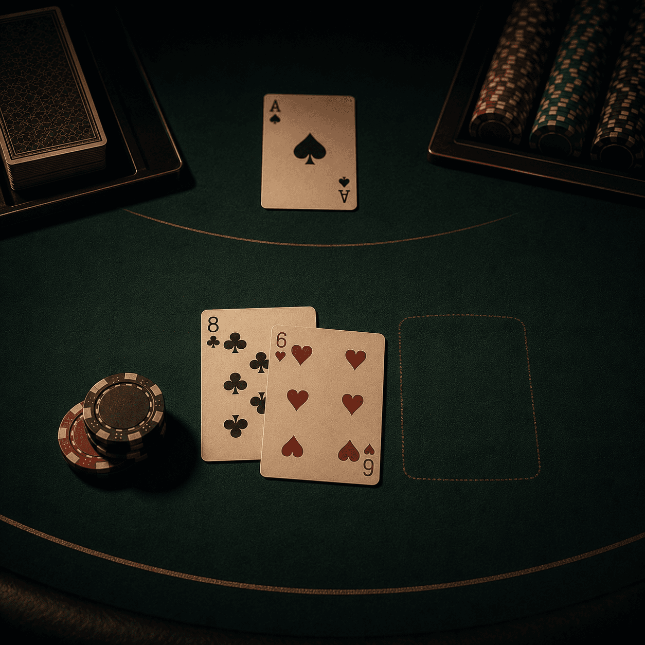 Blackjack table illustration