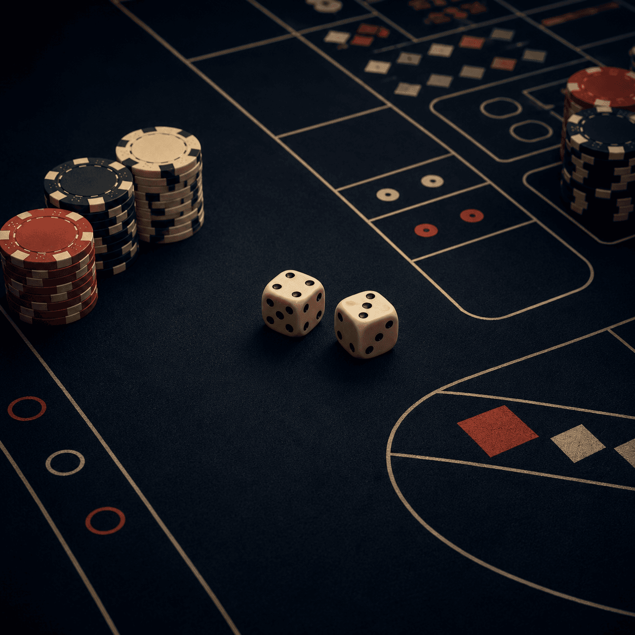 Craps table illustration