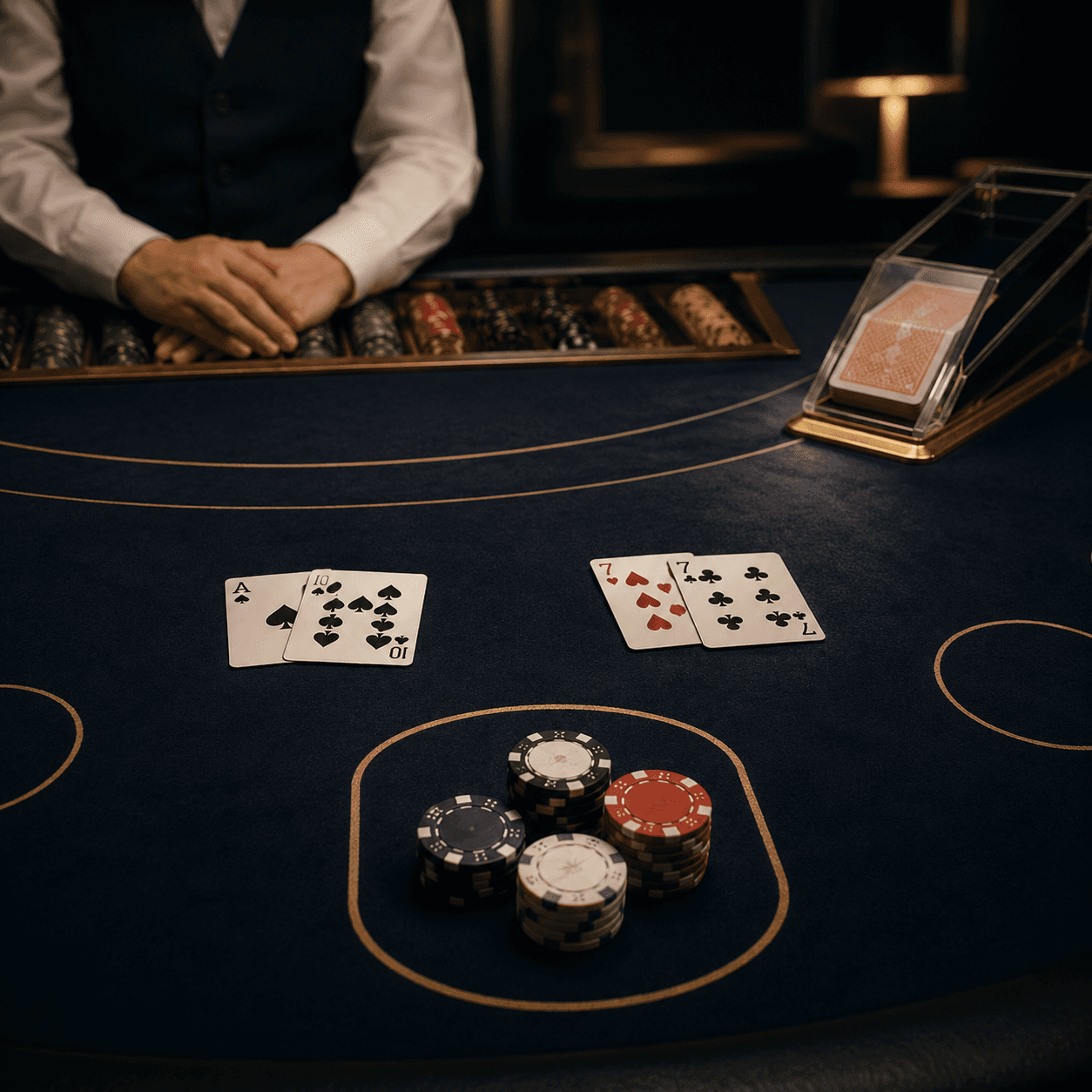 Live Casino Spellen table illustration