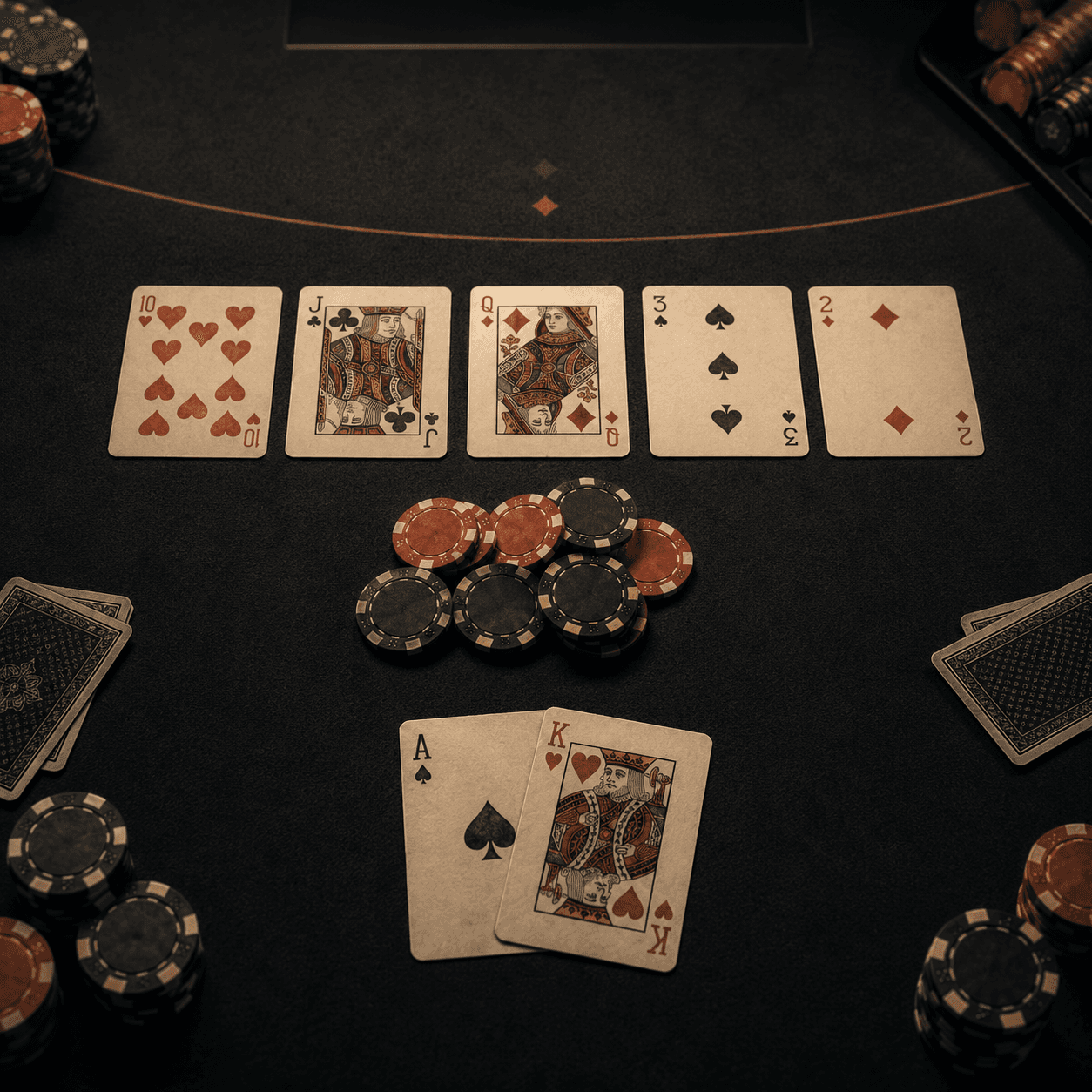 Poker (Texas Hold'em) table illustration