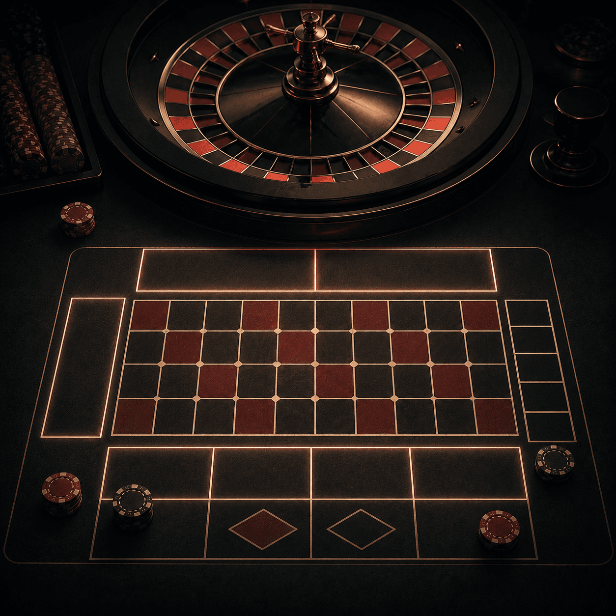 Roulette table illustration
