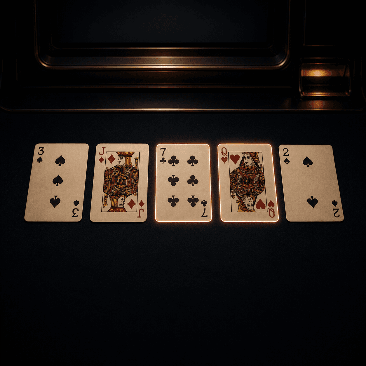 Video Poker table illustration